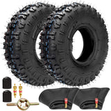 FVRITO 4.10-4 4.10/3.50-4 Tire with Inner Tube for Lawn Mowers Snow Blower