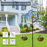 Large Metal Kinetic Wind Spinners Outdoor Garden Yard Decor