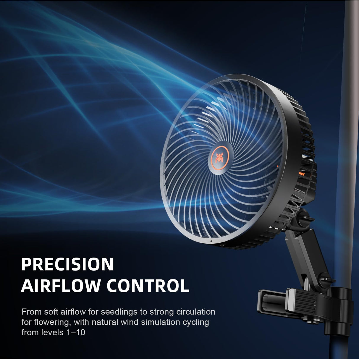 Spider Farmer New Grow Tent Clip Fan 6", EC Motor, Custom 10 Dynamic Wind Speeds and 10-Level Oscillation, Weatherproof IP-54, Powerful Airflow but Quiet for Hydroponics Circulation Cooling