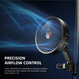 Spider Farmer New Grow Tent Clip Fan 6", EC Motor, Custom 10 Dynamic Wind Speeds and 10-Level Oscillation, Weatherproof IP-54, Powerful Airflow but Quiet for Hydroponics Circulation Cooling