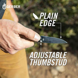 Gerber Gear Zilch Pocket Knife - 3.1" Plain Edge Blade Folding Knife - EDC Gear and Equipment - Coyote Brown
