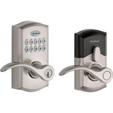 Kwikset SmartCode 955 Pembroke Light Commercial 10-Button Keypad Electronic Lever, Convenient Keyless Entry, 3-Year Battery Life and High Traffic Durability in Satin Nickel