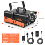HAKUTA Fog Machine, Smoke Machine with Disco Ball Light and LED RGB Lights, 3000 CFM Spray with Auto Spray Function, Great for Halloween, Christmas, Wedding, Stage Performance and Parties