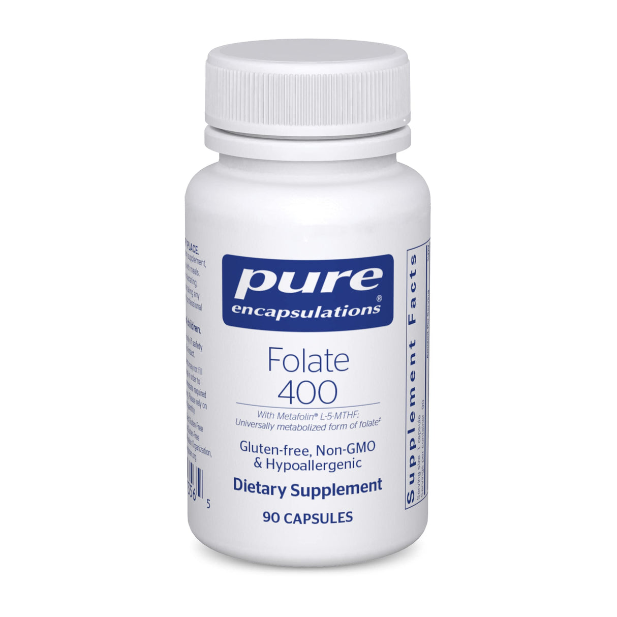 Pure Encapsulations Folate 400 | Metafolin L-5-MTHF Supplement to Support Cardiovascular, Cellular, and Neural Health* | 90 Capsules