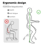 BEWISHOME Saddle Stool with Wheels, Swivel Adjustable Rolling Stool,Heavy Duty PU Leather Wide Thick Seat Padding Ergonomic Chair for Beauty Salon Spa Clinic(Black) BMD01B