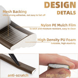 196” Wedge-Shape Foam Window Weather Stripping Door Seal Strip,Soundproofing Frame Insulation Tape for Exterior Front Door,Noise Cancelling Window Inserts,Door Gap Filler Light Blocker,Brown