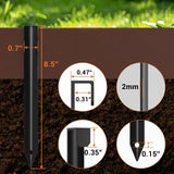 ORVPMVP 20Pcs Metal Landscape Edging Stakes, 8.5In Garden Stakes Landscape Anchoring Spikes for Terrace Board, Landscape Edging Coil, Grass Barrier, Bender Board, Garden Liner, Black