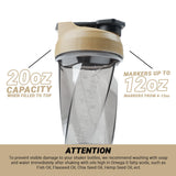 HELIMIX 1.5 Vortex Blender Shaker Bottle Holds Upto 20oz | No Blending Ball or Whisk | USA Made | Portable Pre Workout Whey Protein Drink Shaker Cup | Mixes Cocktails Smoothies Shakes | Top Rack Safe