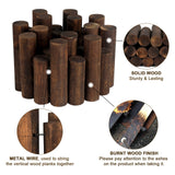 WORTH Wooden Log Rolls Garden Edging, 6.5" H x 47" L Landscape Lawn Border