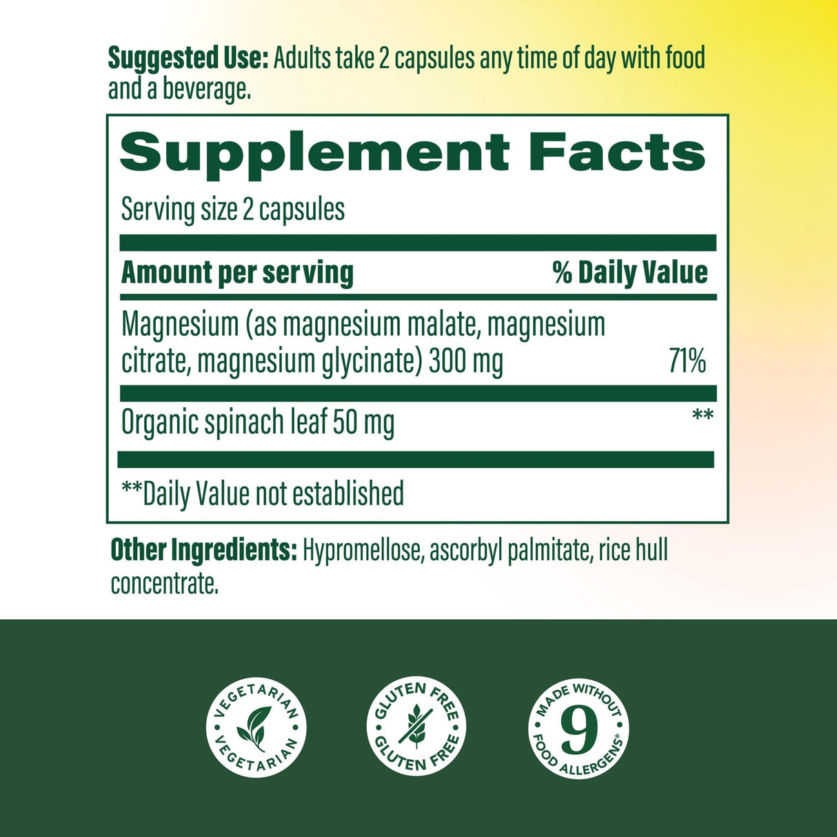 MegaFood Magnesium Glycinate, Citrate, Malate 300mg Supplement - Highly Absorbable Blend to Support Heart, Nerve Health & Relaxation, Triple Magnesium Complex Supplement, 60 Capsules (30 Servings)