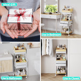 HapiRm Floor Makeup Organizer Storage - Vanity Skincare Make Up Organizers and Storage with Drawers, Cosmetics Display Cases Holder for Skin Care Nail Polish Perfume Makeup Brush