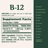Nature's Bounty Vitamin B12 1000 mcg Supplements,Supports Energy Metabolism,200 Ct,(Pack of 2)