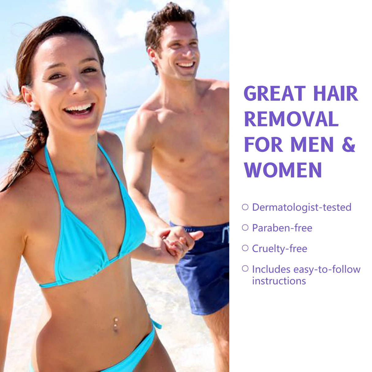 1PCS Body Hair Removal Cream for Sensitive Skin - Painless & Gentle Depilatory Cream with Spatula Applicator, Unisex Body & Skincare.