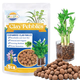ZeeDix 5LB Leca Clay Pebbles for Plants. Organic Hydroponic Clay Balls