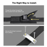 Ayaport Battery Tie Down Strap Battery Box Hold Down Kit 72”, Battery Tie Down Kit, with Stainless Steel Bracket & Screws Used for RV Battery, Accessories