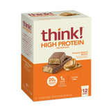 think! High Protein Bar, Creamy Peanut Butter, 12 Count