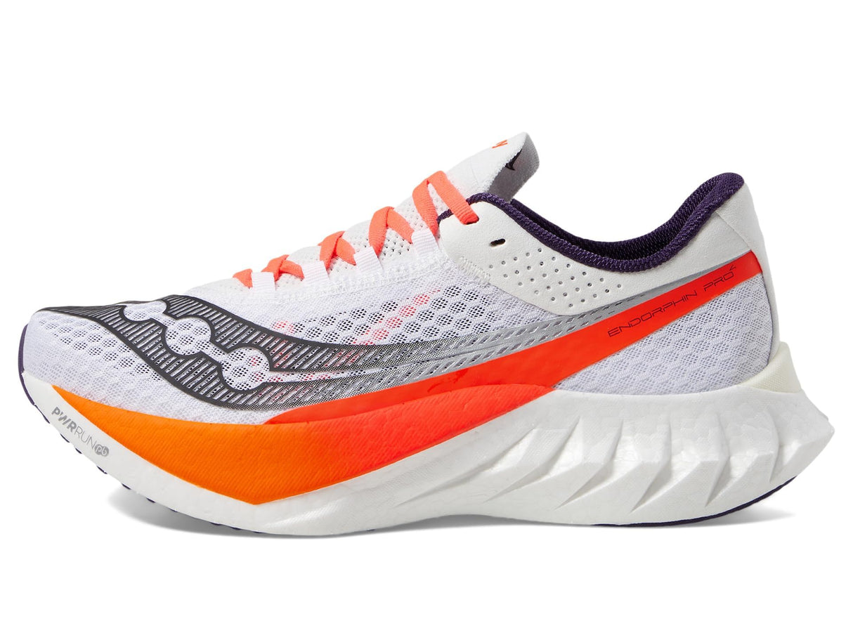 Saucony Men's Endorphin PRO 4 Sneaker, White/Black, 10