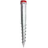 American Ground Screw Model 2 Premium No Dig Ground Anchor - Post & Flag Pole Base Ground Mount - Screw in Post Stake, 22" Inch Long, (Fits Round Poles 1” - 2 3/8") Replacement Fence Post Anchor DIY