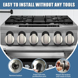 Silicone Stove Knob Safety Locks Gas Stove Knob Covers - Child Proof Oven Knob Locks (6 Pack)