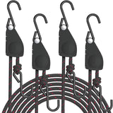 Kayak Straps Tie Downs 4 Pack, Roof Rack Straps Adjustable Ratchet Tie Down Straps with Lock S Hooks, 1/4 Inch 12 Feet Ratchet Straps Heavy Duty for Small Cargo, Kayak, Packing, Camping Gear