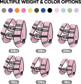APEXUP Weighted Vest with 5lbs/10lbs/15lbs/20lbs/25lbs/30lbs Weights and Reflective Stripe, Weight Vest Men Women for Workout, Strength Training, Running (Pastel Pink, 10lbs)