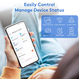 1-Pack Smart Smoke and Carbon Monoxide Detector with App Notifications, Replaceable Battery, Wi-Fi Smoke and CO Detector Combo for Home and Office, Easy Setup