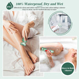 Akunbem Electric Razor for Women Electric Shaver for Legs Bikini Trimmer for Women Underarm Public Hairs Rechargeable Womens Shaver with Detachable Head Wet Dry Use Painless Cordless