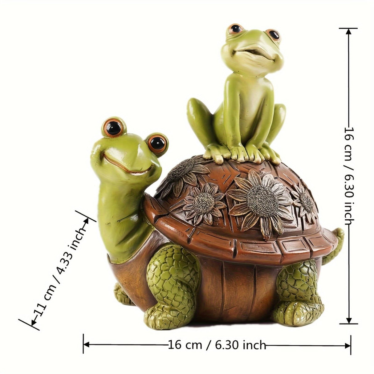 Cmrweio Frog Garden Statues Outdoor Decor, Resin Turtle Frogs Garden Animal Statue Waterproof, Outside Frog Figurines for Yard Patio Lawn Decorations Gardening Gifts for Women