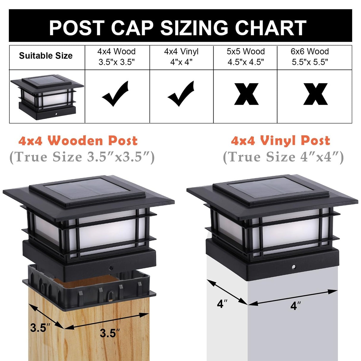 Dynaming 4x4 Solar Post Cap Lights Outdoor with Flickering Flame Light, Black Shell Fence Post Solar Lights Fit Vinyl/Wooden Posts, Brightness LED Lighting Decor for Garden Deck Patio, 12 Pack