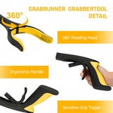Grabber Reacher Tool - 32” Reacher Grabber Tool with Strong Magnetic and Swivel Head - FDA Registered Heavy Duty Pick Up Stick Grabbers for Seniors, Trash, Surgery Recovery Must Haves Gifts(Yellow)