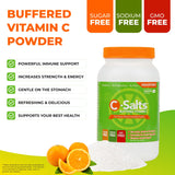 C-Salts Original Vitamin C Powder Supplement - 100% Pure High Dose Buffered Vitamin C Powder for Immune Support - Sugar-Free Powdered Drink Ascorbate, Organic, Stomach-Friendly, Original 26oz