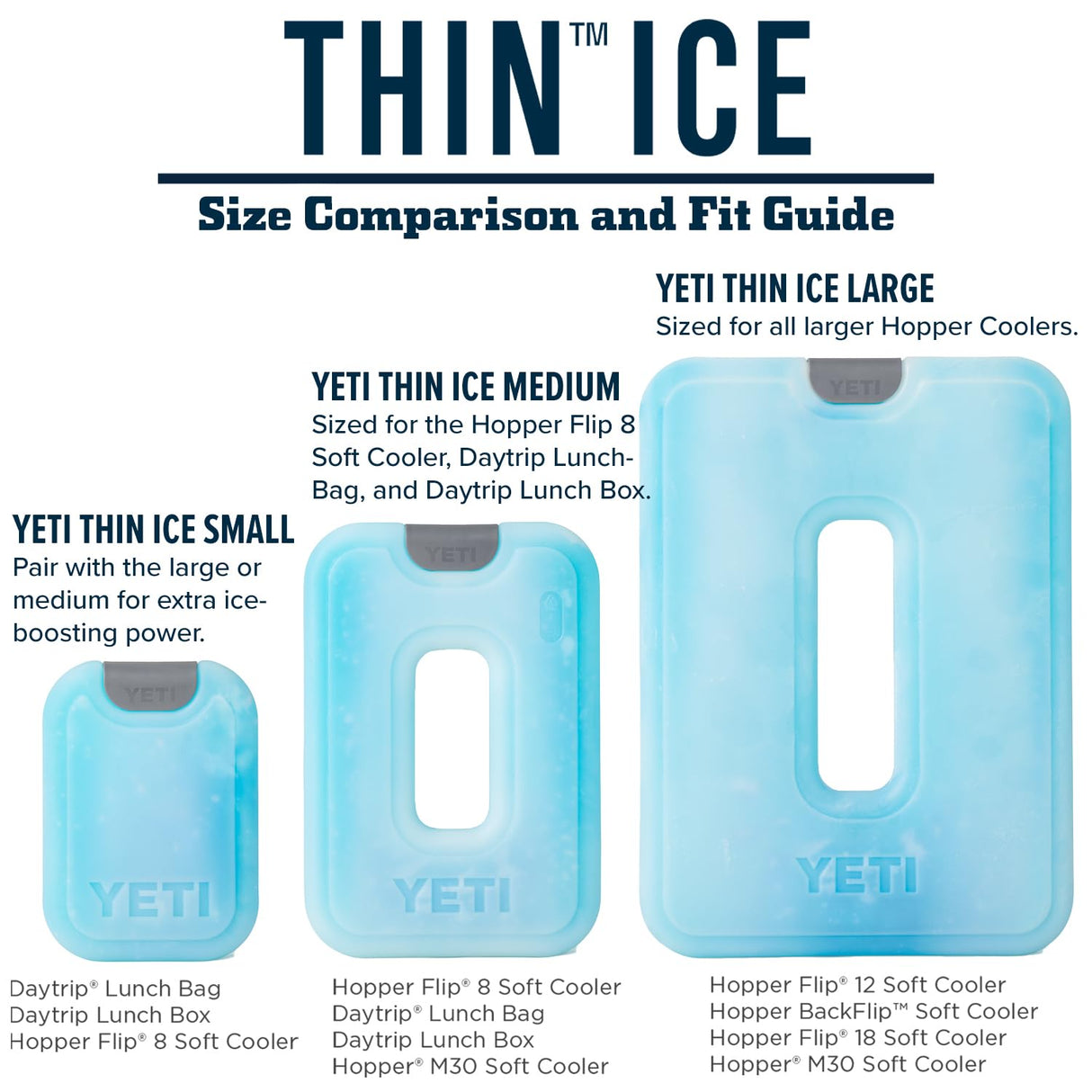 YETI ICE Sheet Refreezable Reusable Cooler Ice Pack, Large