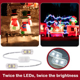 Air Blower Fan for Inflatables, 12V 1.5A Mini Airup Replacement Blower Fan with 2.0A Adapter and 5 LEDs Bulbs Light for Halloween and Christmas Inflatables (IP68 Waterproof, 3200RPM, 5.0 * 5.0'')