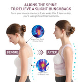 NLNYCT Posture Corrector For Women, Adjustable Back Brace For Posture, Back Posture Corrector Providing Pain Relief From Lumbar, Neck, Shoulder, And Clavicle, Back (S/M Upper Waist 25-36 Inch)