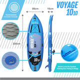 Bluefin SUP Voyage 10’10 Package with Cooler Box | Ultimate Activity Stand Up Inflatable Paddle Board | Added Stability | 20% Extra Width | Side Rails | 2X Fishing Rod Mounts | 5 Year Warranty