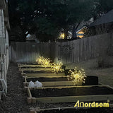 Anordsem Solar Lights Outdoor Decorative: Bendable Copper Wire with 120 LED Firework Beads - Waterproof 2 Warm Lighting Modes Yard Garden Patio - Christmas Gifts for Homeowner Over 30