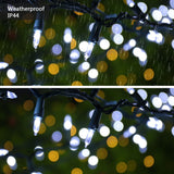 Brizled Christmas Tree Lights, 2 Pack 33ft 100 LED Christmas Lights, 120V UL Certified Connectable Xmas Light Indoor Outdoor, Clear Mini Light for Xmas, Tree, Home, Holiday, Green Wire, Bright White