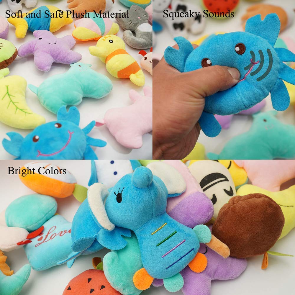 HDMOTU Pack of 26 Soft Small Medium Dog Squeaky Toys for Puppy