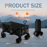 Littadeer Folding Beach Wagons Carts Foldable, 330LBS Weight Capacity