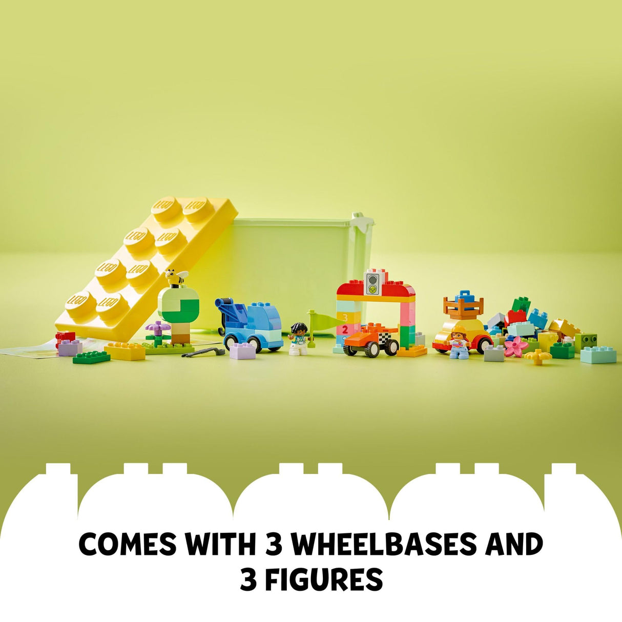 LEGO DUPLO Classic Cars and Trucks Brick Box Building Blocks - Learning & Educational STEM Toys for Toddlers, Ages 1.5+ Years - Develops Fine Motor Skills - Gift for Christmas - 10439