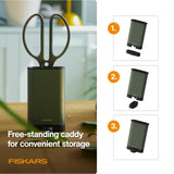 Fiskars 6" Plant Shaping Shears & Holder, Precision Indoor Gardening Snips