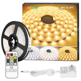 Lepro LED Tunable White Strip Light, Warm to Cool White, 16.4ft Dimmable Bright LED Tape Lights, 300 LEDs 2835, Strong 3M Adhesive, Not Cuttable, Suitable for Christmas Decorations, Home, Bedroom