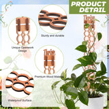 Otoolling 6 Sets Wooden Extendable Plants Trellis Indoor Modular Plant Trellis with Wood Thrive Sign Decor and Extensions for Outdoor Climbing Houseplants Vine Flower Stem(Circle)