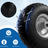 OEBYZWSL 10" 4.10/3.50-4 Flat Free Tire & Wheel, 5/8" Bearings, 2-Pack