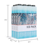 TOURIT Ice Packs for Coolers, 12 Pack Reusable Long Lasting Freezer Packs for Lunch Bags/Boxes, Cooler Backpack, Camping, Beach, Picnics, Fishing and More, Blue