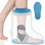 Waterproof Foot Cast Cover for Shower Adults with New Upgraded Non-Slip Padding Bottom, Reusable Ankle Cast Protector for Foot Surgery to Keep Wound & Bandages Dry