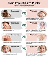 SunCleanse Filtered Shower Head with Handheld,9-Spray Setting Detachable Shower Head with 4 Filters for Hard Water - Filter Chlorine, Improve Skin and Hair Texture (4 Filters, Brushed Nickel)