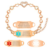 MOTICIUS Personalized Medical Alert Bracelets for Women Custom Medical Bracelets Personalized Medic ID Bracelet Stainless Steel Engraved Emergency Bracelet ID Wristband (Style 1)