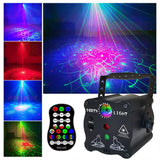 Laser Lights Show Projector - Sound Activated Strobe & Disco Ball DJ Lights for Christmas, Halloween, Glow Party Decor