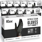 Klex Nitrile Exam Gloves - Medical Grade, Powder Free, Latex Rubber Free, Disposable, Food Safe (1000, Large)
